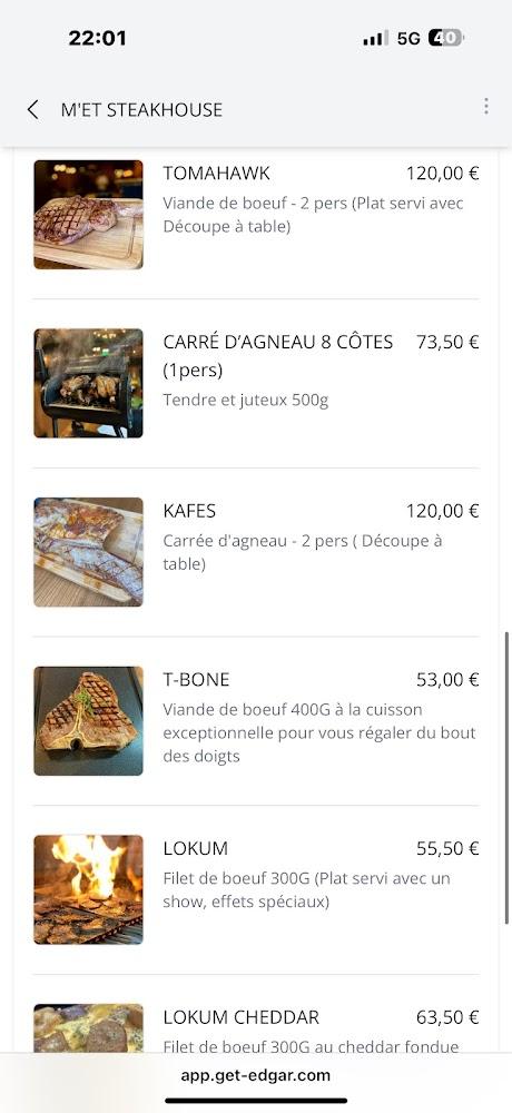 M'ET STEAKHOUSE - Menu Image 4